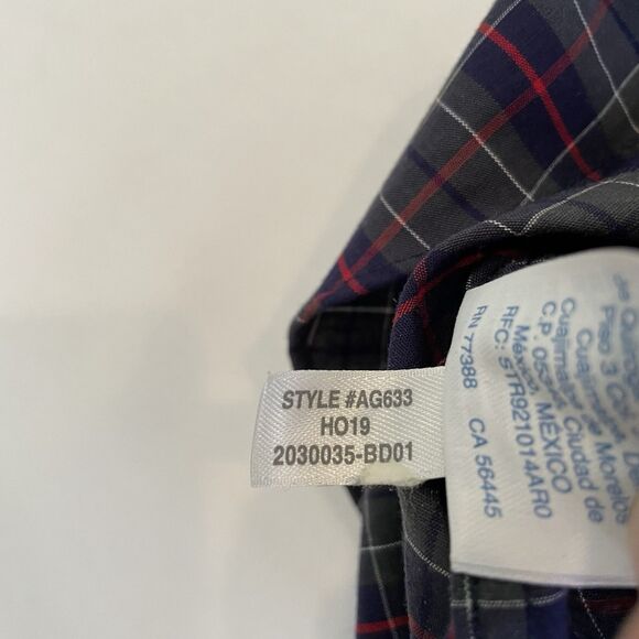 J Crew Men’s Tattersall Slim Flex Wrinkle Free Long Sleeve Button Front Shirt XL - Picture 11 of 12